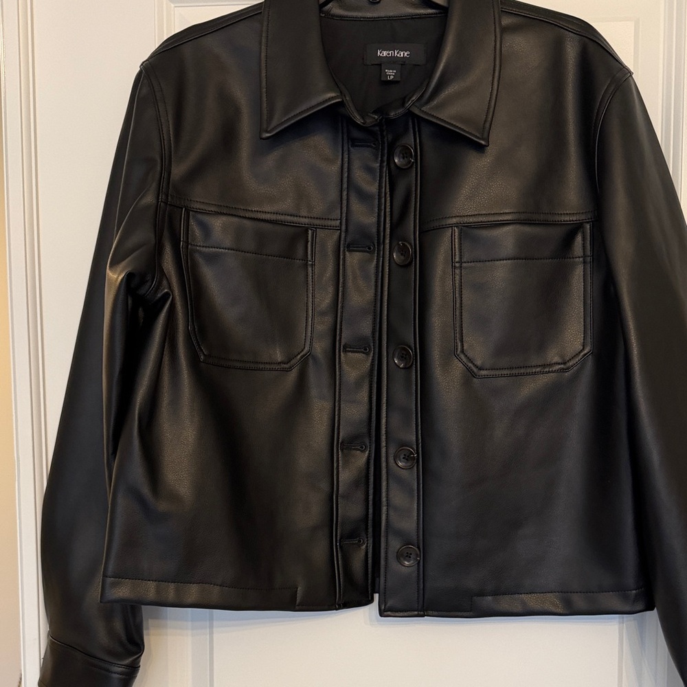 Karen Kane ‘Wild Thing’ faux crop jacket in size large petite